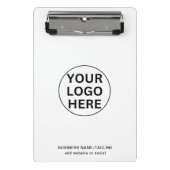 Benutzerdefinierte Firmenlogos und Text mit schwar Mini Klemmbrett (Vorderseite)