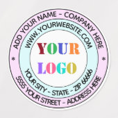 Benutzerdefinierte Firmenlogos und Text-Round-Labe Etiketten (Design 1)