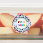 Benutzerdefinierte Firmenlogos und Text-Round-Labe Etiketten (Befestigt)