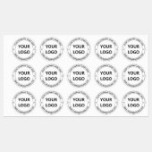 Benutzerdefinierte Firmenlogos und Textmarken Etiketten (Blatt)