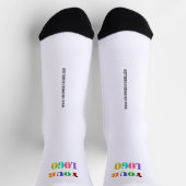 Benutzerdefinierte Firmenlogos und Textsocken wähl Socken (Oben)