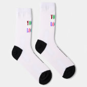 Benutzerdefinierte Firmenlogos und Textsocken wähl Socken (Rechts)