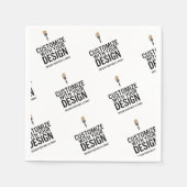 Benutzerdefinierte Firmenmarke Minimalistisch  Serviette (Vorderseite)