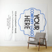 Benutzerdefinierte Firmenmesse für Unternehmen ver Wandteppich (Beispiel (Horizontal))