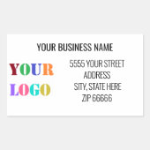 Benutzerdefinierte Firmenname-Adressbezeichnungen Rechteckiger Aufkleber (Vorderseite)