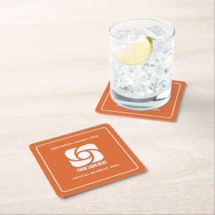 Benutzerdefinierte Firmenparty mit Orange Business Rechteckiger Pappuntersetzer