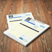 Benutzerdefinierte Firmenrechnung Bestellformular Notizblock