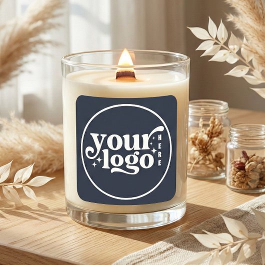 Benutzerdefinierte Firmenwerbung Ihr Logo hier Nav Quadratischer Aufkleber