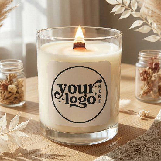 Benutzerdefinierte Firmenwerbung Ihr Logo Hier Quadratischer Aufkleber