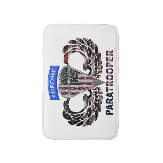 Benutzerdefinierte Flag für Im Flugzeug Fallschirm Badematte (Vorderseite Vertikal)