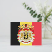 Benutzerdefinierte Flagge Belgiens Schwarz-Gelb-Ro Postkarte (Stehend Vorderseite)