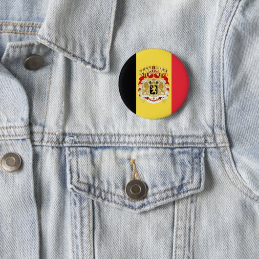 Benutzerdefinierte Flagge Belgiens Schwarzes Gelb  Button (Beispiel)