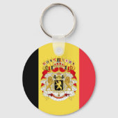 Benutzerdefinierte Flagge Belgiens Schwarzes Gelb  Schlüsselanhänger (Vorderseite)