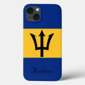 Benutzerdefinierte Flagge des Barbados-Trident des Case-Mate iPhone Hülle (Rückseite)