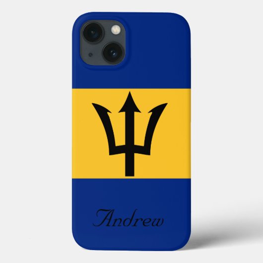 Benutzerdefinierte Flagge des Barbados-Trident des Case-Mate iPhone Hülle (Rückseite)