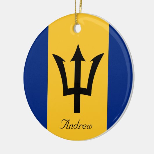 Benutzerdefinierte Flagge des Barbados-Trident des Keramik Ornament (Links)