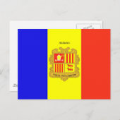 Benutzerdefinierte Flagge von Andorra-Postkarte Postkarte (Vorne/Hinten)