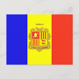 Benutzerdefinierte Flagge von Andorra-Postkarte Postkarte