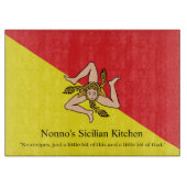 Benutzerdefinierte Flagge von Italien Sizilien - S Schneidebrett (Vorderseite)