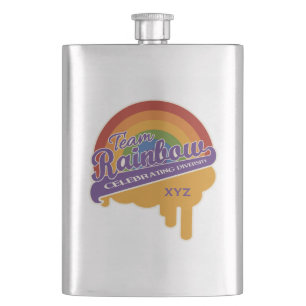 benutzerdefinierte Flasche mit Team Rainbow Flachmann