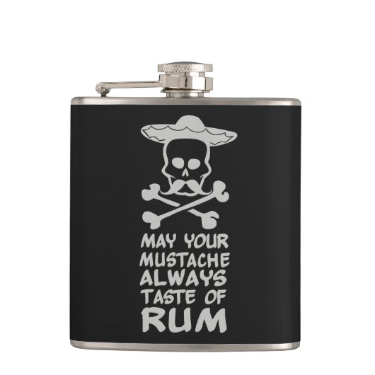 benutzerdefinierte Flasche Rum Mustache Flachmann (Vorderseite)