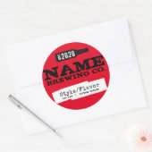 Benutzerdefinierte Flaschenetiketten - Fügen Sie I Runder Aufkleber (Umschlag)