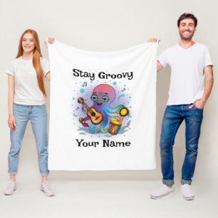 Benutzerdefinierte Fleece-Decke Retro-Oktopus-Na Fleecedecke