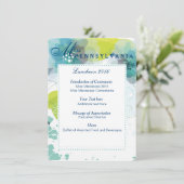 Benutzerdefinierte Floral Pageant Luncheon Program Einladung (Stehend Vorderseite)