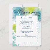 Benutzerdefinierte Floral Pageant Luncheon Program Einladung (Vorderseite)