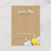 Benutzerdefinierte Floral Rosen Gold Kunst Schmuck Visitenkarte (Vorderseite)