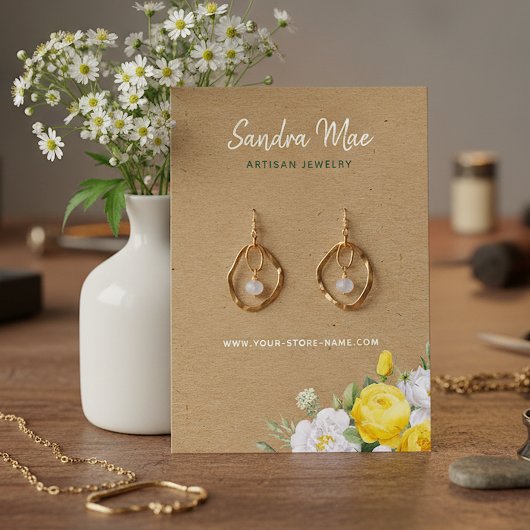 Benutzerdefinierte Floral Rosen Gold Kunst Schmuck Visitenkarte