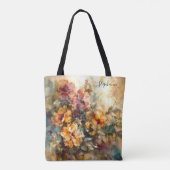 Benutzerdefinierte florale Aquarellkunst Tasche (Rückseite)