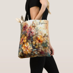 Benutzerdefinierte florale Aquarellkunst Tasche