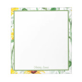 Benutzerdefinierte florale Editor Notizblock (Vorderseite)