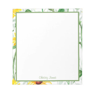 Benutzerdefinierte florale Editor Notizblock