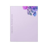 Benutzerdefinierte Florale Lavendel-Wasserfarbe Ro Notizblock (Rotiert)