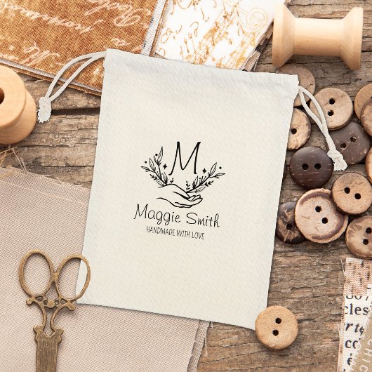 Benutzerdefinierte florale Monogramm, handgefertig Gummistempel