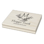 Benutzerdefinierte florale Monogramm, handgefertig Gummistempel (Stempel)
