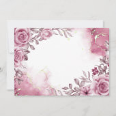Benutzerdefinierte Florale Rosa Rose Save The Date (Vorderseite)