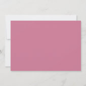 Benutzerdefinierte Florale Rosa Rose Save The Date (Rückseite)