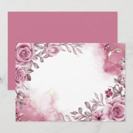 Benutzerdefinierte Florale Rosa Rose Save The Date