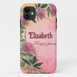 Benutzerdefinierte florale rustikale Pfingstrosen- Case-Mate iPhone Hülle
