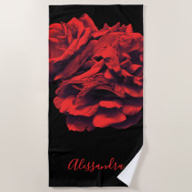 Benutzerdefinierte Florale Schwarze Rote Rosen Bot