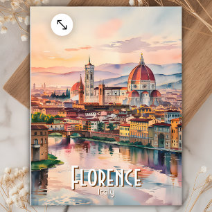 Benutzerdefinierte Florenz Duomo Kathedrale Wasser Postkarte