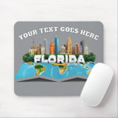 Benutzerdefinierte Florida-Karte & Skyline - Perso Mousepad (Mit Mouse)