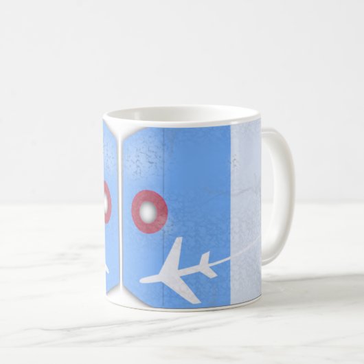 Benutzerdefinierte Flugzeug-Ticketumarmug Kaffeetasse (VorderseiteRechts)