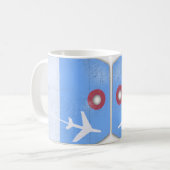Benutzerdefinierte Flugzeug-Ticketumarmug Kaffeetasse (Vorderseite Links)
