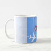 Benutzerdefinierte Flugzeug-Ticketumarmug Kaffeetasse (Links)