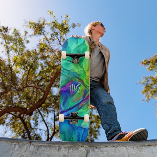 Benutzerdefinierte Fluid Marble Symphony Skateboard (Außenbereich 1)