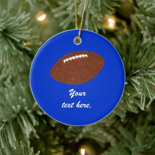 Benutzerdefinierte Football-Ornamente im Text Keramik Ornament (Baum)